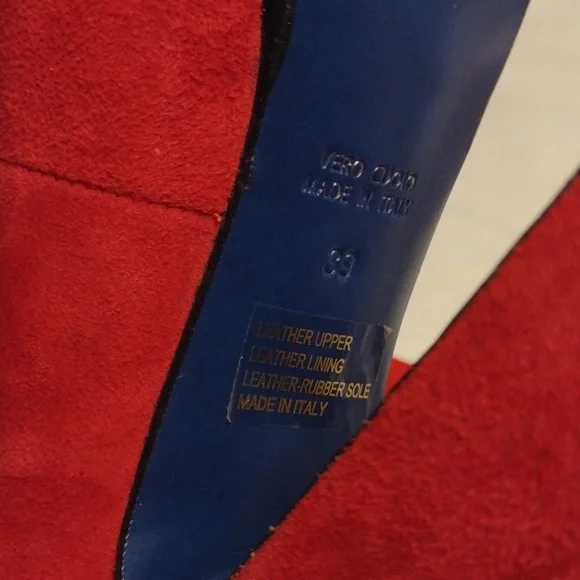 Latitude Femme made in Italy shoes women size 39 ( 8 ) Red color - Picture 8 of 10